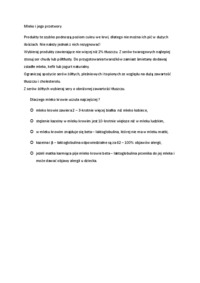 Mleko i jego przetwory - omówienie