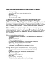 Wykład - Zanieczyszczenia chemiczne najczęściej występujące w żywności