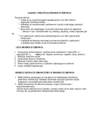 Wykład - Zasady i strategia promocji zdrowia
