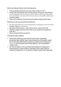 Historia telewizji jako historia zmian technologicznych - wykład