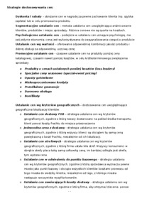 Cena - strategie cenowe