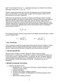 Napięcie powierzchniowe - omówienie