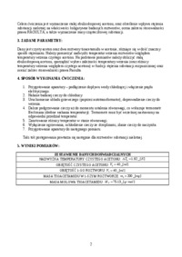 prawo raoulta dla roztworu substancji nielotnej - ćwiczenie