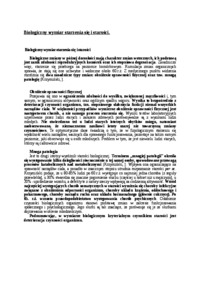 Biologiczny wymiar starzenia się i starości-opracowanie