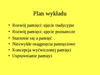 Rozwój pamięci, różnice indywidualne-opracowanie