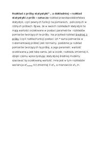 Rozkład z próby statystyki-opracowanie