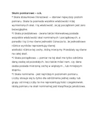 Skale pomiarowe-opracowanie