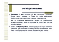 Budowa fizyczna i parametry techniczne komputerów stacjonarnych-opracowanie