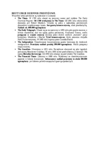 Brytyjskie dzienniki prestżowe-opracowanie