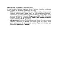 Niemieckie dzienniki prestiżowe-opracowanie