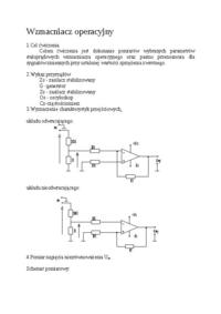 Wzmacniacz operacyjny - omówienie