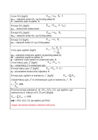 Ochrona powietrza - wzory