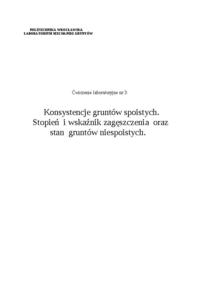 Konsystencje gruntów spoistych - omówienie