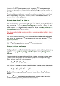 Pochodne funkcji - omówienie