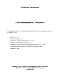 fotogrametria inżynieryjna wykład