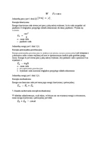 Praca i energia - omówienie