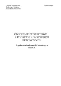 projektowanie elementów betonowych - belka