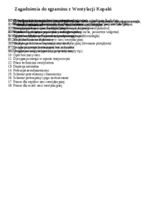 wentylacja i pożary - zagadnienia do egzaminu