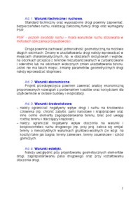 ogólne warunki projektowania dróg - omówienie