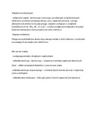 Wiązania chemiczne - omówienie