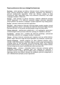 Pojęcia podstawowe dotyczące ekologii biochemicznej