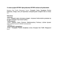 Co oznacza pojęcie ERTMS- opracowanie