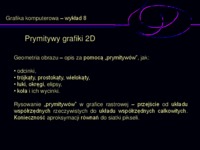 Grafika Komputerowa - wykład 8