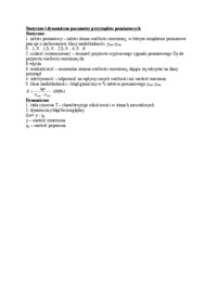 Statyczne i dynamiczne parametry przyrządów pomiarowych - wykład