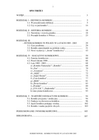 Ronek Hubert - Komiks w Polsce w latach 1989 - 2003 i jego wartosci edukacyjne - opracowanie
