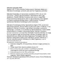 Sekretarz generalny ONZ - wykład