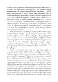 Polskie propozycje zjednoczenia Europy - wykład