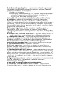 Ilosciowe narzędzia polityki handlowej- opracowanie