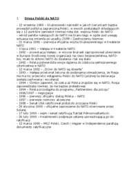 Droga Polski do NATO- opracowanie - Polityka