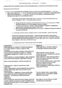 Psychopatologia - wykład 7