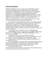 Konferencja Jałtańska- opracowanie