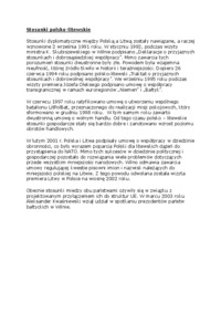 Stosunki polsko-litewskie- opracowanie