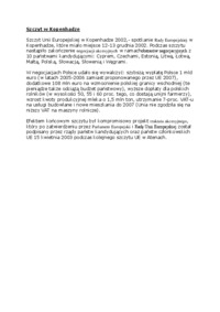 Szczyt w Kopenhadze- opracowanie