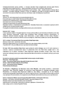 Odrodzenie państwa Polskiego podczas I wojny światowej- opracowaniej