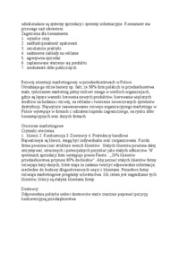 Etapy rozwoju marketingu- opracowanie