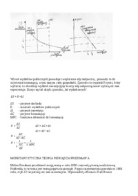 Wpływ zjawisk pieniężnych na procesy gospodarcze- opracowanie