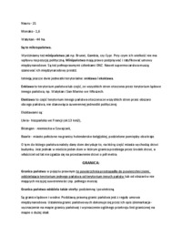 Granice i ich podział- opracowanie