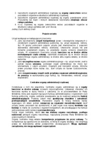 Klasyfikacja organów administracji państwowej- opracowanie