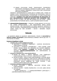 Pieniądz. Odpowiedzialność odszkodowawcza. Szkoda- opracowanie