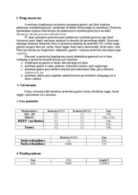 Pomiar stężenia gazów- sprawozdanie