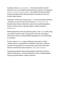 Gospodarka rynkowa - System gospodarczy