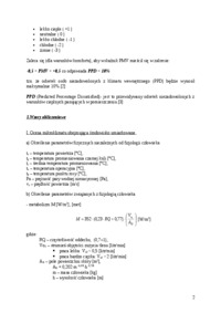 Określenie mikroklimatu w pomieszczeniu dla środowiska umiarkowanego - sprawozdanie