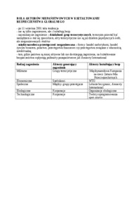 Rola aktorów niepaństwowych w kształtowaniu bezpieczeństwa globalnego - omówienie