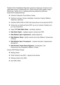 Wspólnota Państw Niepodległych Regionalne  - omówienie