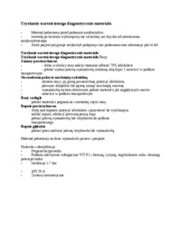 Uzyskanie wartościowego diagnostycznie  - omówienie