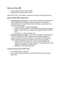 Obszary sieci Natura 2000 - omówienie